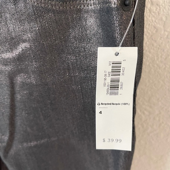 Metallic Mid Rise Skinny Pants - Picture 3 of 5